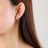 Náušnice ve tvaru tlapek z stříbra se zirkony