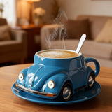 BLUEMUG | Modrý hrnek s motivem auta