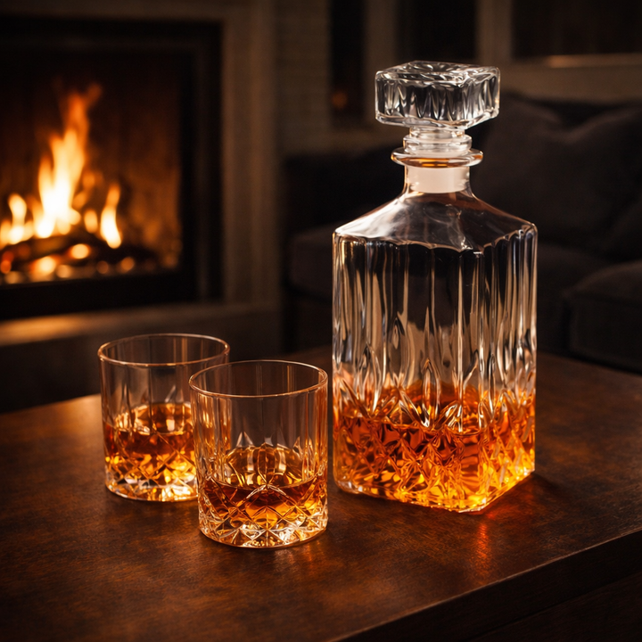 Láhev na Whisky - Edice Set Láhev a Sklenice