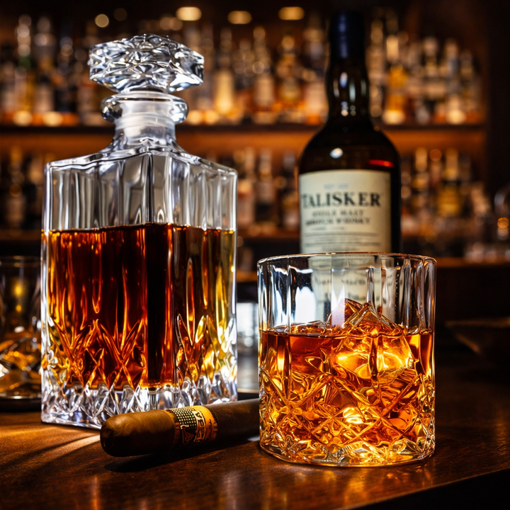Láhev na Whisky - Edice Set Láhev a Sklenice