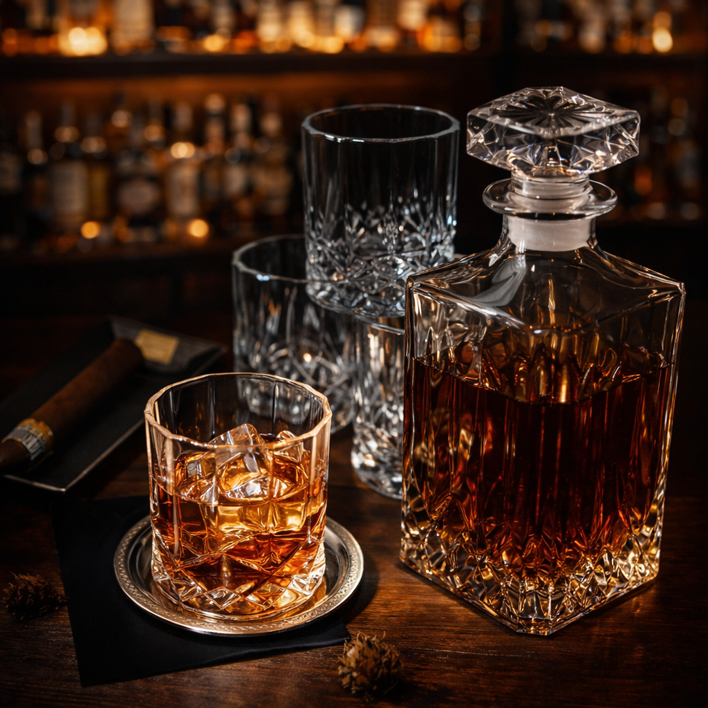 Láhev na Whisky - Edice Set Láhev a Sklenice