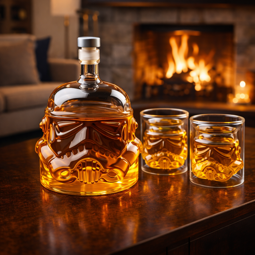 Láhev na whisky - Sada lahve a sklenice