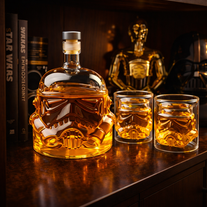 Láhev na whisky - Sada lahve a sklenice