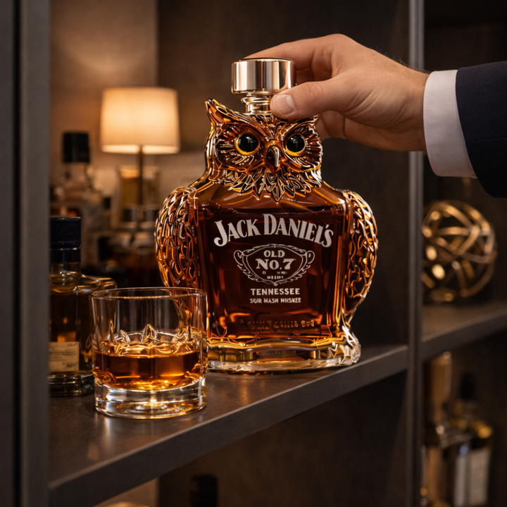 Lahev na whisky - Edice s sovou