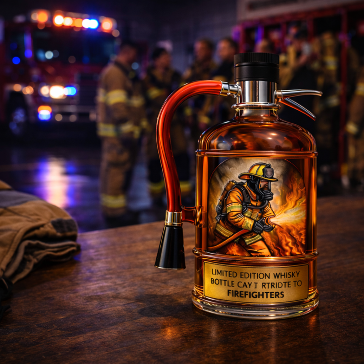 Láhev whisky - Vydání hasicího přístroje