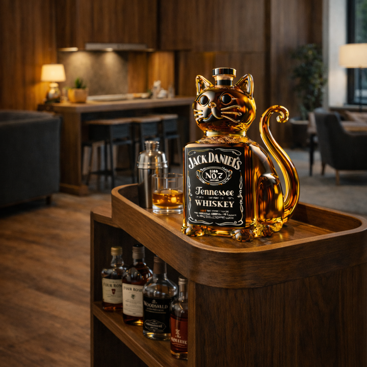 Lahev whisky - Vydání kočky