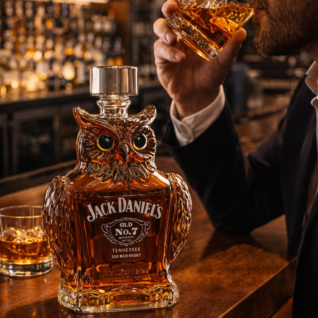 Lahev na whisky - Edice s sovou