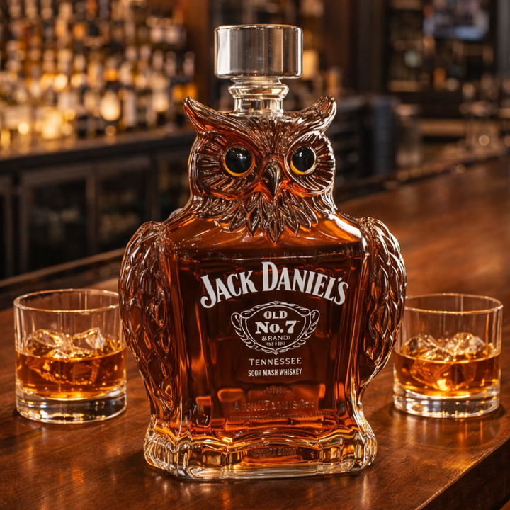 Lahev na whisky - Edice s sovou