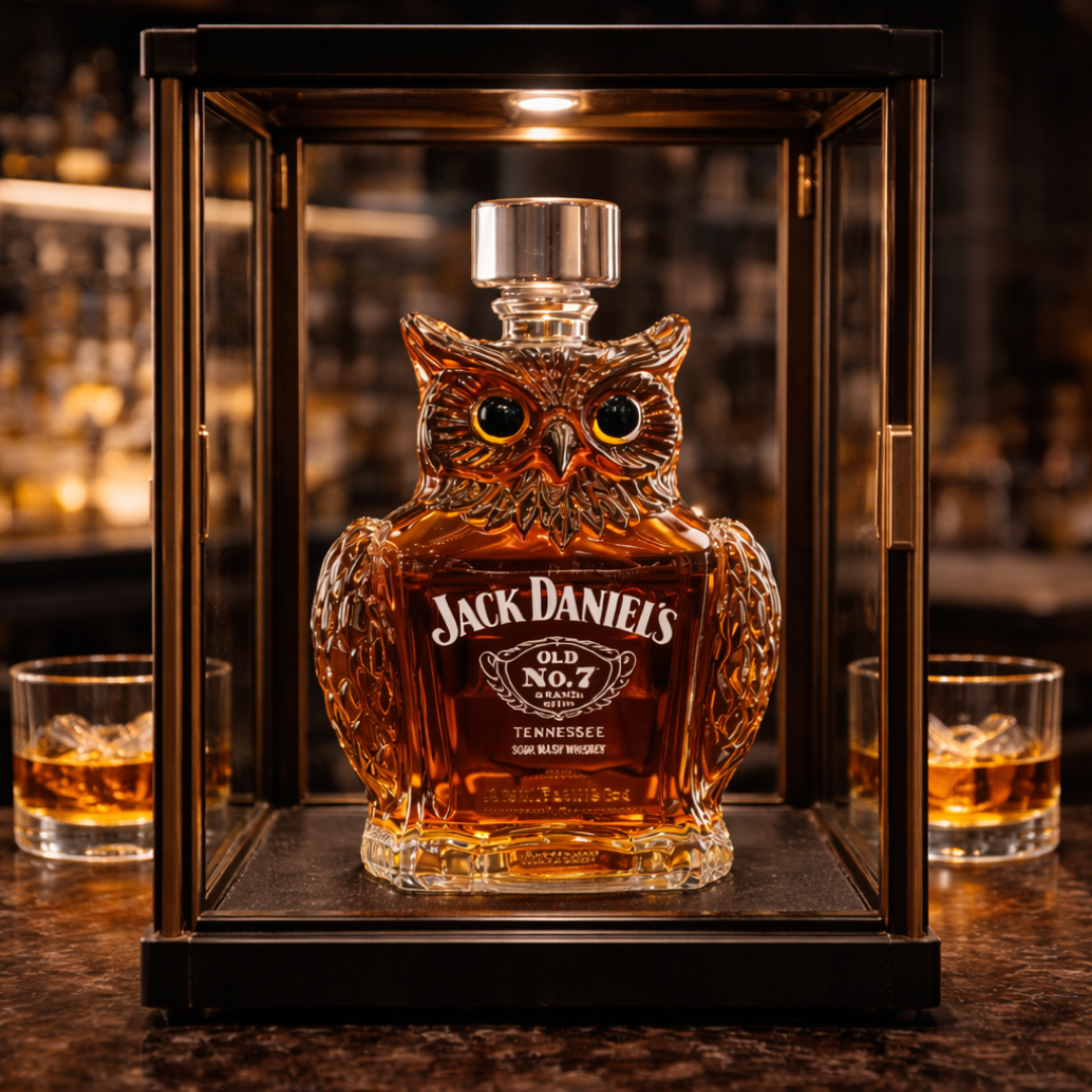 Lahev na whisky - Edice s sovou