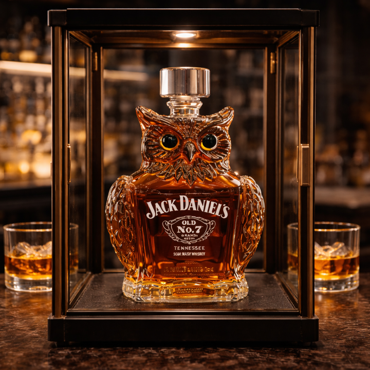 Lahev na whisky - Edice s sovou