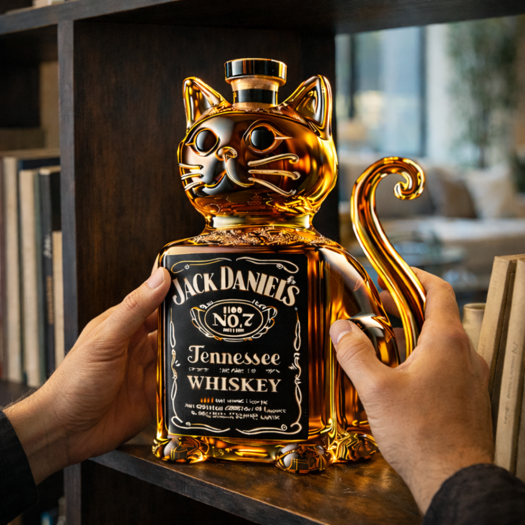 Lahev whisky - Vydání kočky