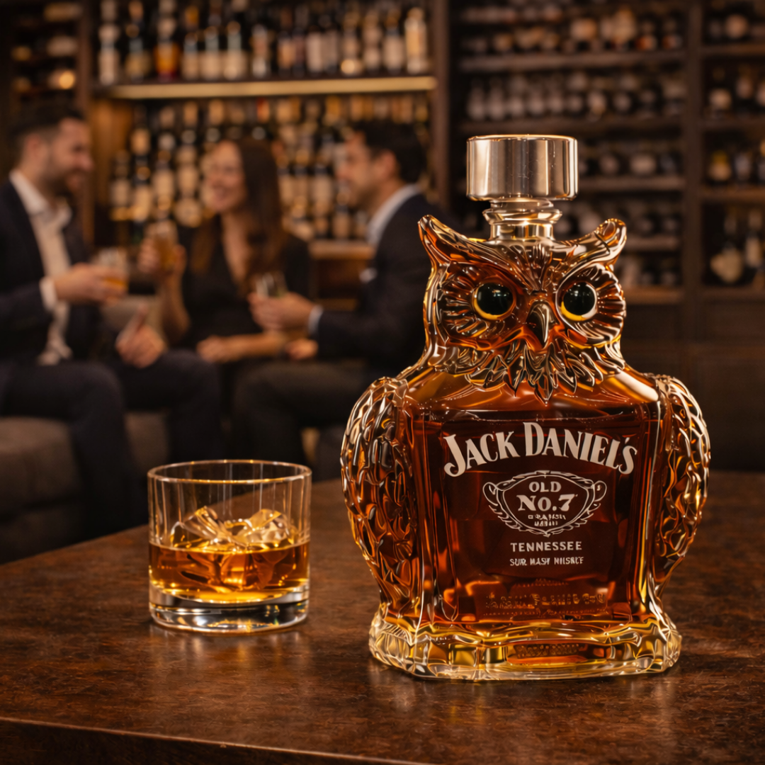 Lahev na whisky - Edice s sovou